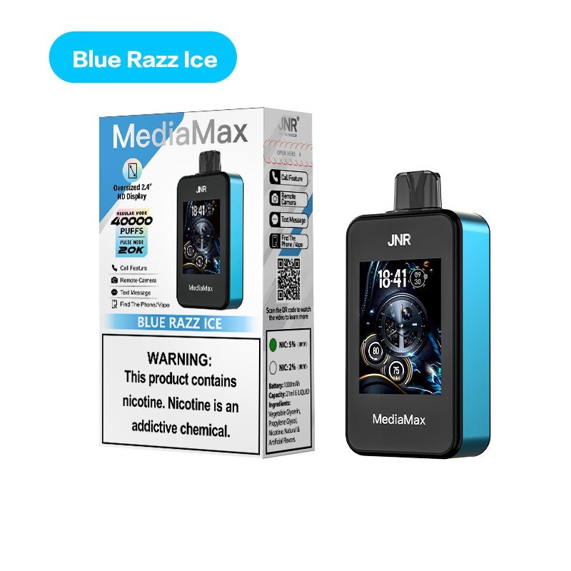 Blue Razz Ice JNR MediaMax 40000 - Black Coral